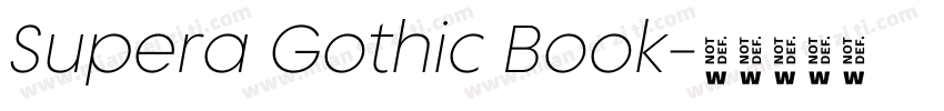 Supera Gothic Book字体转换